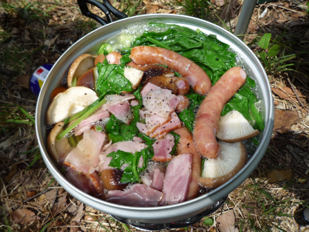 初野営料理