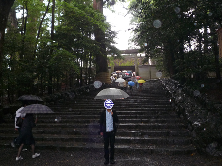 御正宮 階段から